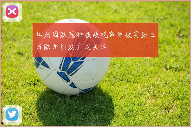 热刺因欧冠种族歧视事件被罚款三万欧元引发广泛关注